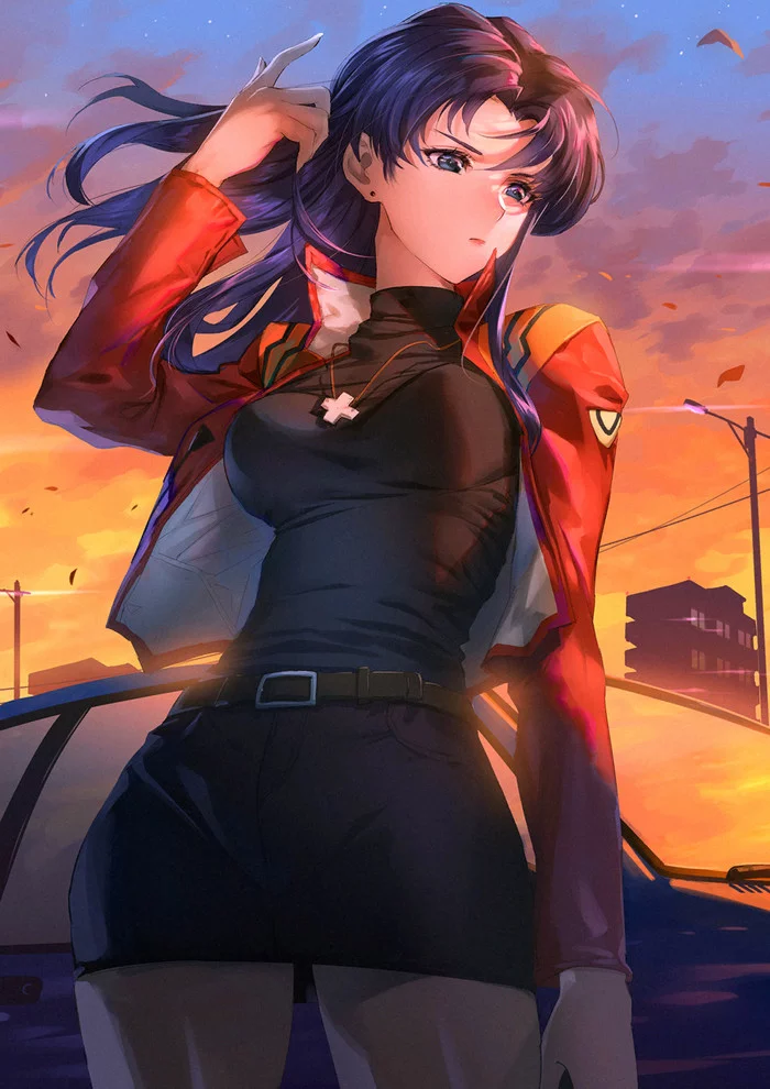 Мисато - Evangelion, Misato Katsuragi, Anime Art, Аниме