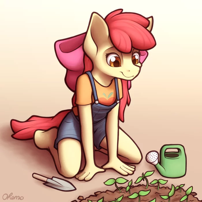 Applebloom - My Little Pony, Applebloom, Антро, Ohemo