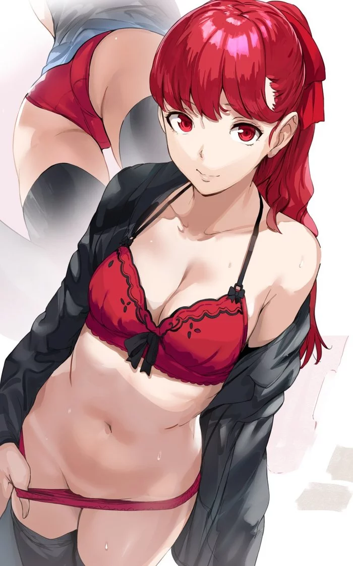 Kasumi Yoshizawa - NSFW, Арт, Anime Art, Эротика, Persona 5, Игры, Нижнее белье, Hews, Kasumi Yoshizawa