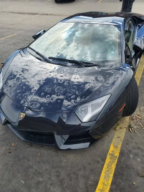 The weather doesn't care what kind of car you have! - The photo, Car, Sports car, Lamborghini Aventador, Bad weather, Weather, Failure, Humor