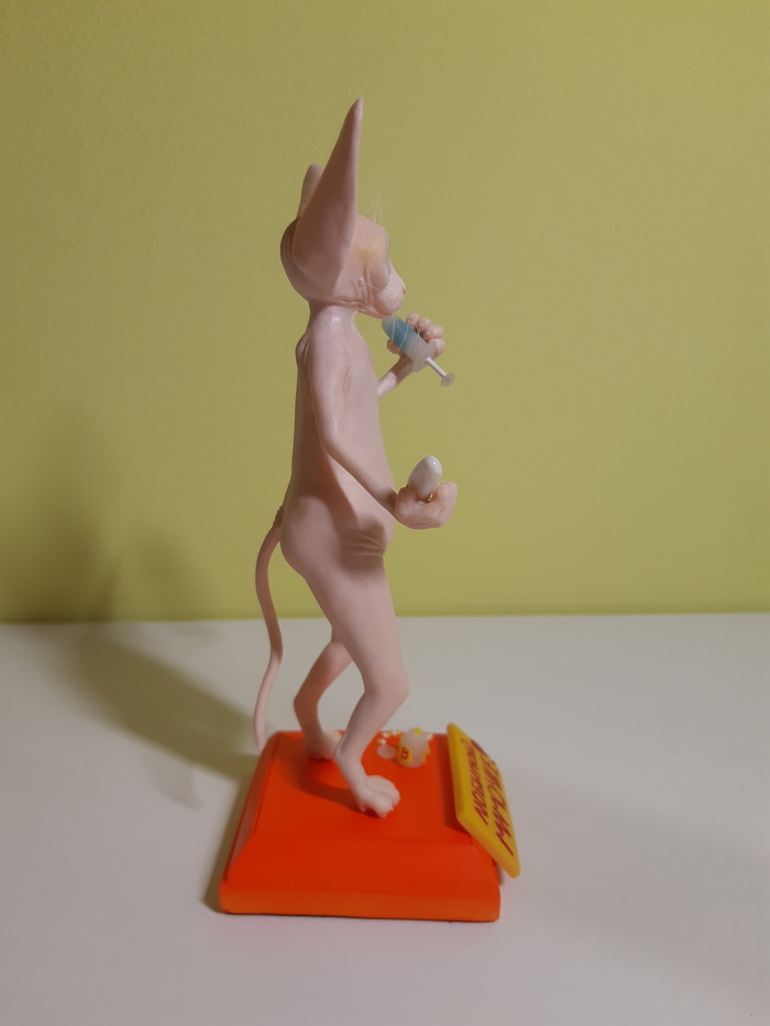 Котик медик Полимерная глина, Ручная работа, Своими руками, Рукоделие с процессом, Творчество, Кот, Сфинкс, Фигурки, Длиннопост