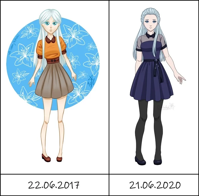 Progress - My, Drawing, Digital drawing, SAI, Progress, Anime