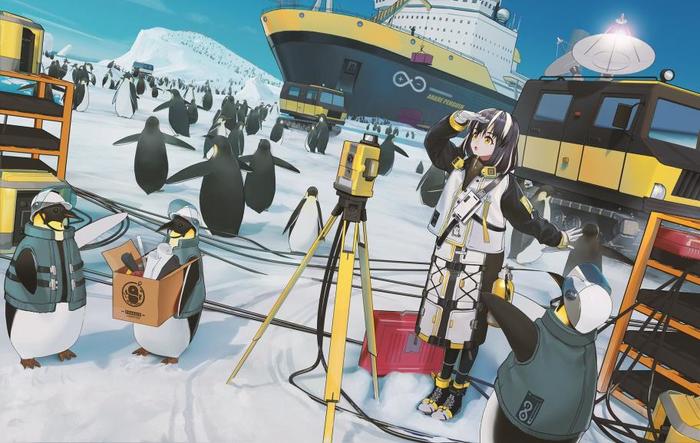 In the far, far north - Anime, Anime art, Arknights, Mobile games, Penguins, Magallan, Games