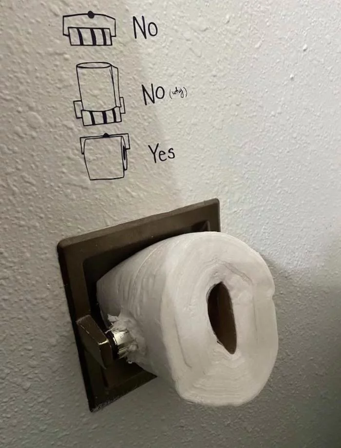Out of the box thinking though! - Toilet paper, Instructions, Toilet, Clearly, Rukozhop, Reddit, Sideways