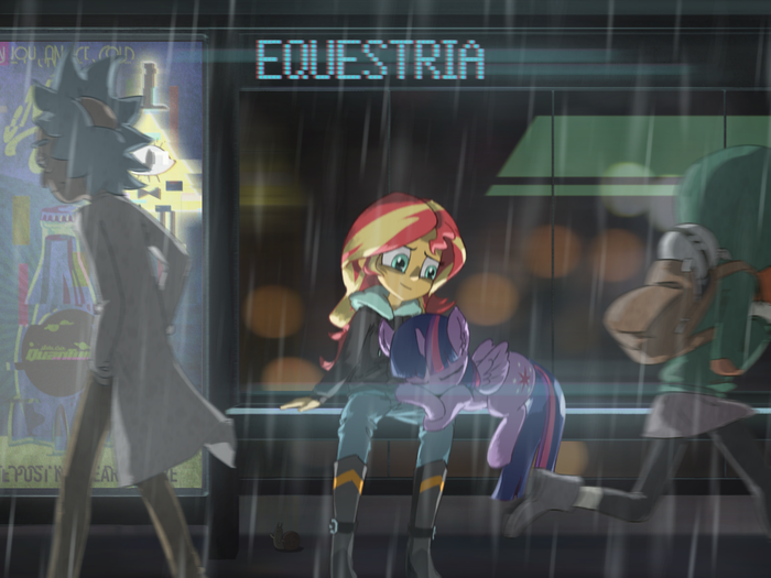    My Little Pony, Equestria Girls, Sunset Shimmer, Twilight Sparkle, ,   , Infinity train