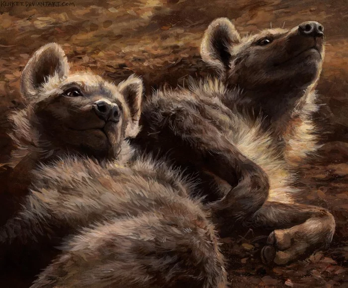 Some hyenas from Kenket - Hyena, Art, A selection, Spotted Hyena, Aardwolf, Longpost, Kenket