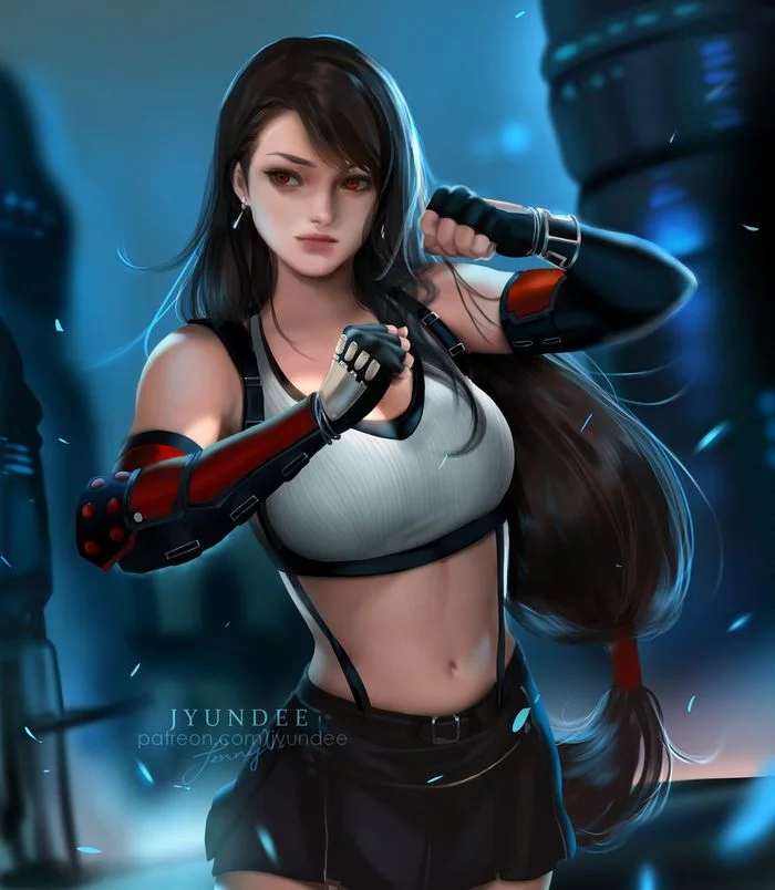 Тифа Локхарт - Рисунок, Final Fantasy VII, Tifa Lockhart, Арт, Jyundee