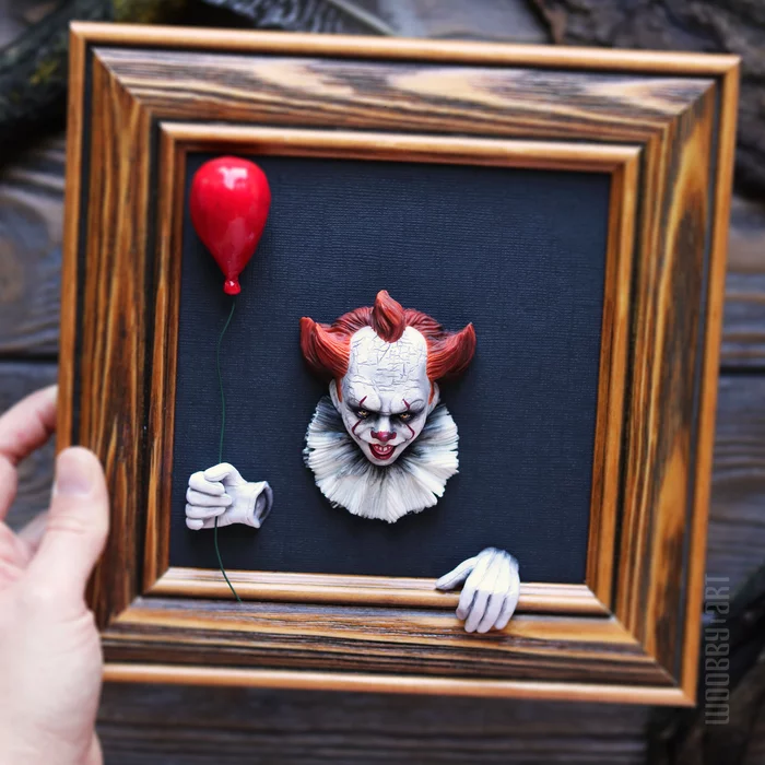 Do you want a ball? - My, Polymer clay, It, Pennywise, It 2, Stephen King, Horror, Longpost, Needlework without process