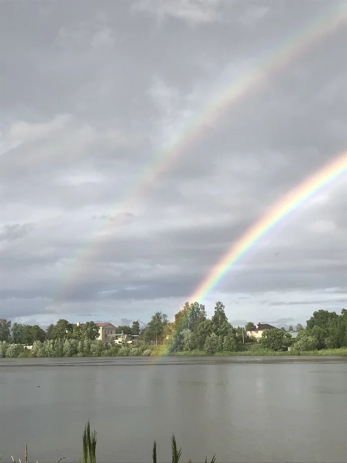 The beginning of the rainbow - My, Double Rainbow, Rainbow, The photo, Longpost