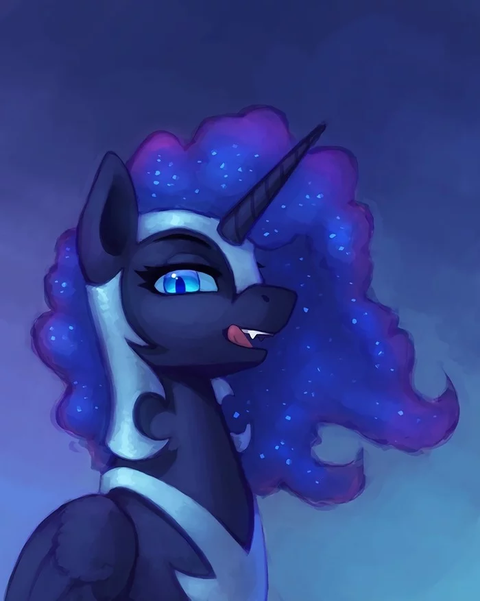 Tongue - Nightmare moon, My little pony, Asimos