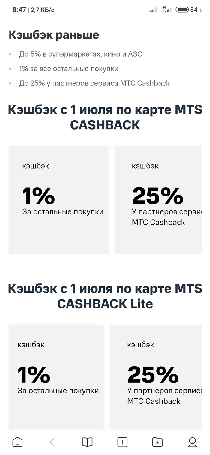 Nagibalovo from MTS Bank - My, Mts-Bank, MTS, Cashback, Greed, Longpost