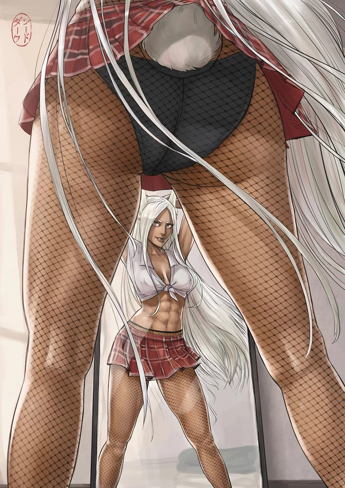 Miruko - Арт, Muscleart, Крепкая девушка, Miruko, Boku no Hero Academia, Аниме, Anime Art, Длиннопост, Dakushido