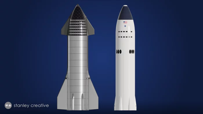 Особенности лунной версии корабля Starship SpaceX, Starship, Космонавтика, NASA, Луна, Илон Маск, Технологии, США, Длиннопост