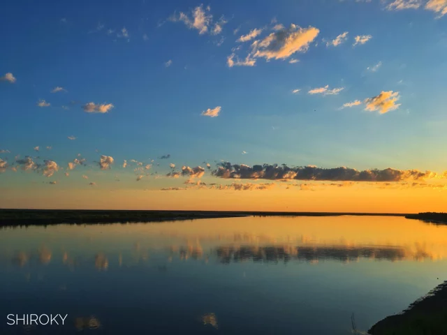 Kuloi River. Evening - Russia, River, Evening, The photo