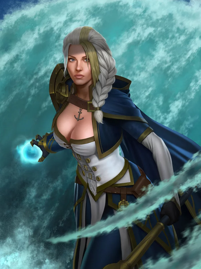 Jaina Proudmoore - Drawing, World of warcraft, Warcraft, Jaina Proudmoore, Blizzard, Art, Vladislav Nutfullin