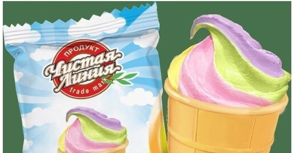 Чистая линия радуга