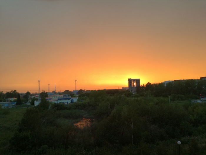 Новосибирск..закат | Пикабу