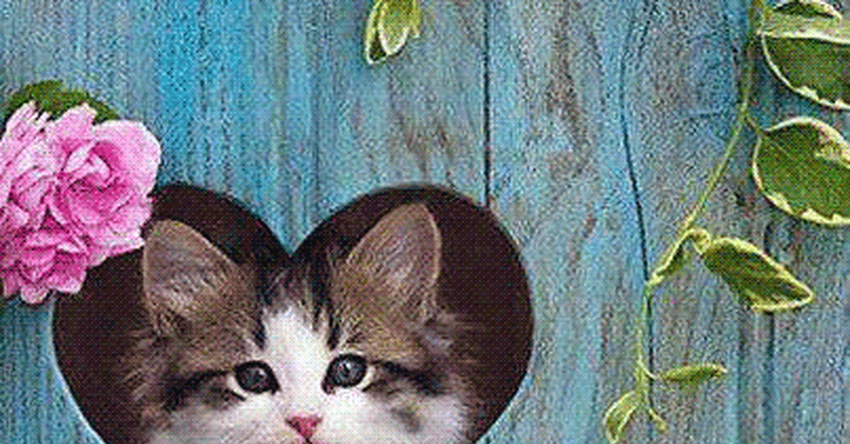 Love and good luck to everyone!!! - GIF, cat, Animals