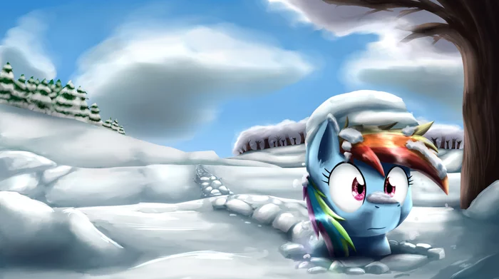 Dashi in the snow - My little pony, Rainbow dash, Otakuap