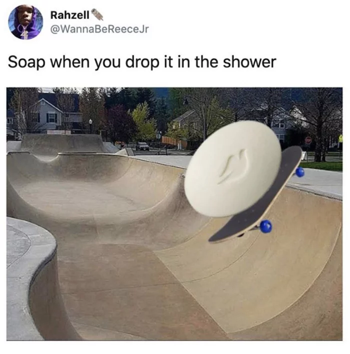 Soap in the shower - 9GAG, Twitter, Soap, Shower, Screenshot