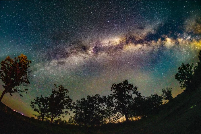 Test shot of the starry sky, collected from 10 photos - My, The photo, Astrophoto, Starry sky, Khabarovsk region, Beginning photographer, Khabarovsk