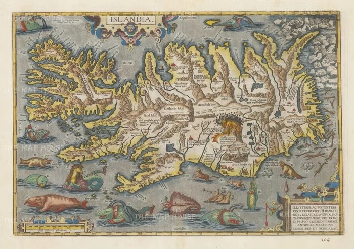 Iceland / 1591 map - Iceland, Geography