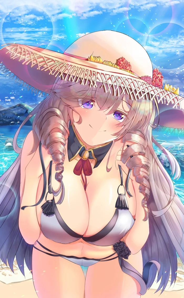 Algerie - NSFW, Azur lane, Art, Girls, Algeria, Anime art, Swimsuit, Erotic