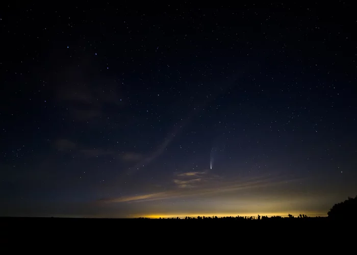 Comet NEOWISE in Samara - My, Neowise, Comet, Samara, Astrophoto, The photo