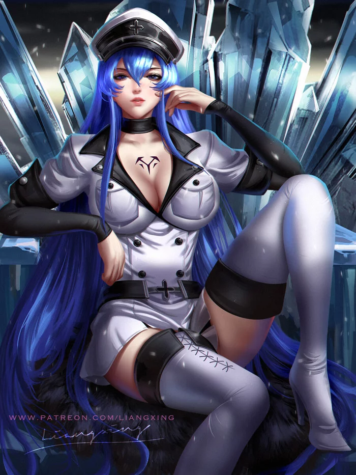 General Esdeath - Art, Liang xing, Anime, Akame ga kill, Esdeath, Anime art