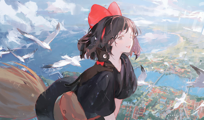  , , Anime Art,   , Kiki, Studio Ghibli,  