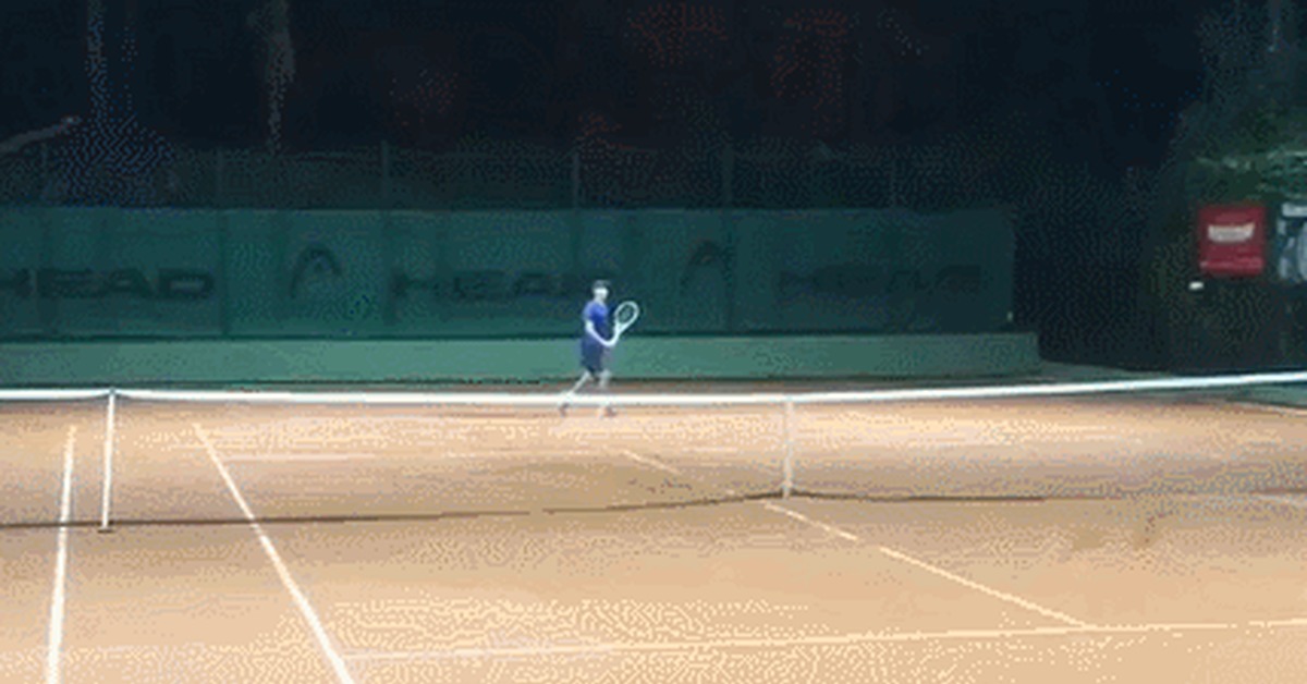 Great hit! - Sport, Tennis, Tweener, GIF