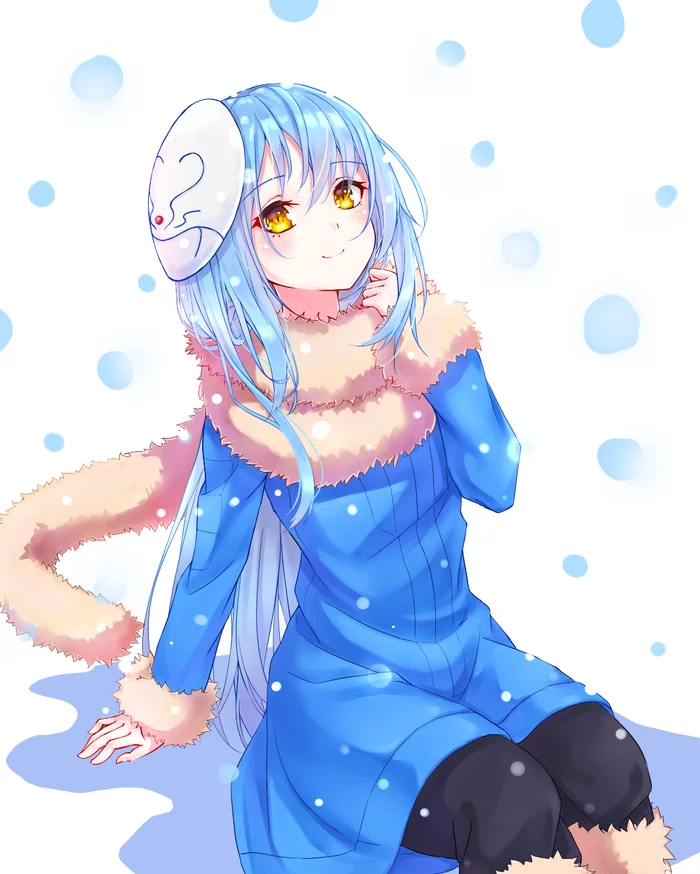 Римуру - Аниме, Anime Art, Tensei Shitara Slime Datta Ken, Rimuru Tempest, Снег