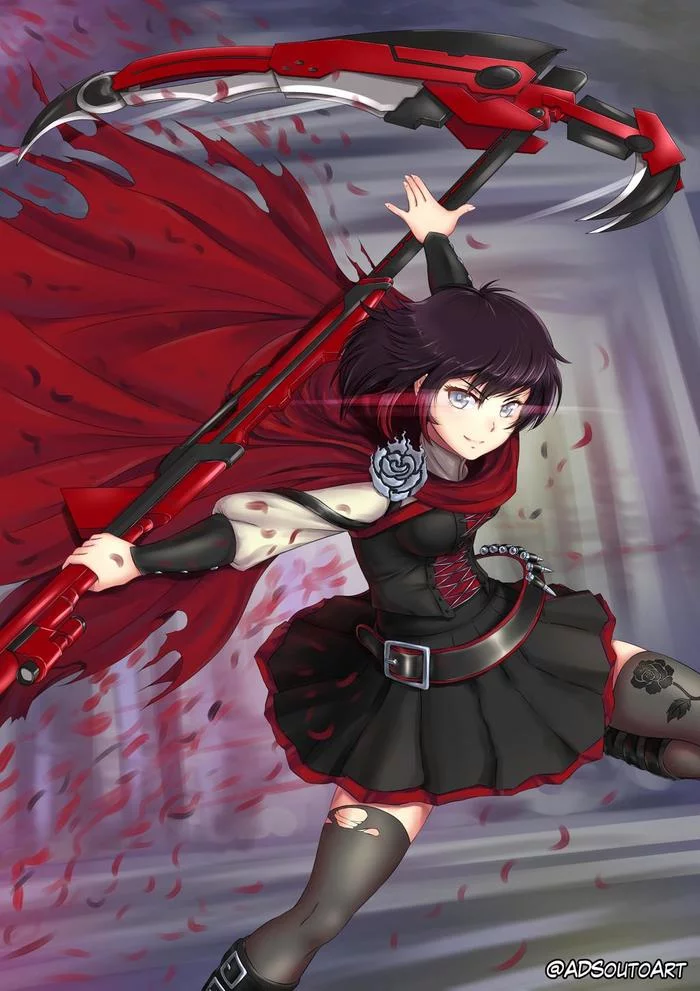 Ruby Rose - Anime, RWBY, Anime art, Ruby rose, Art, Beautiful girl, Adsouto