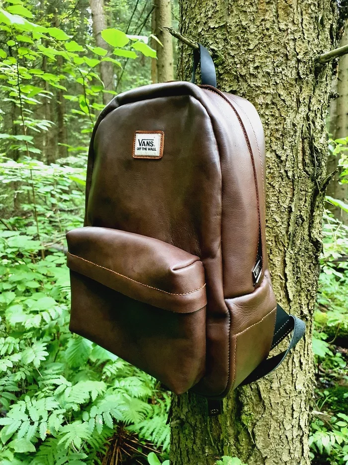 Vans Old School Backpack Reborn / Van Old School Backpack Reborn - My, With your own hands, Vans, Leather, Natural leather, Longpost