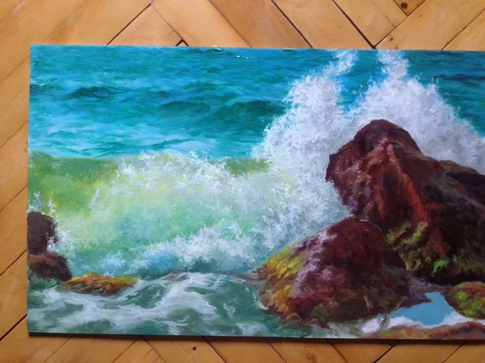 Sea - My, Painting, Oil paints, Sea