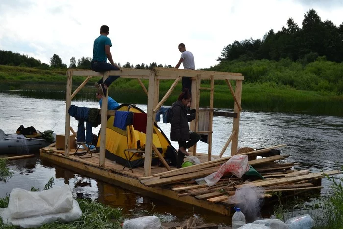 Rafting on the Vetluga: they made it themselves - they sailed themselves! - My, Vetluga, Raft, Romance, Vacation