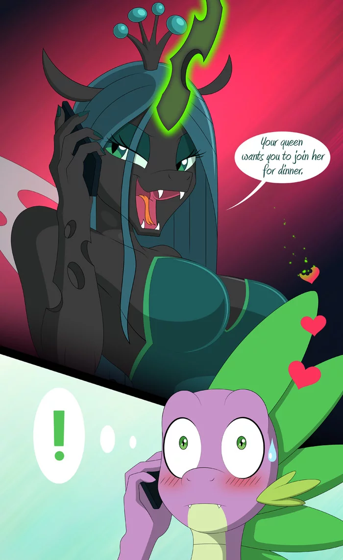 Королевское приглашение - My Little Pony, Антро, Queen Chrysalis, Spike