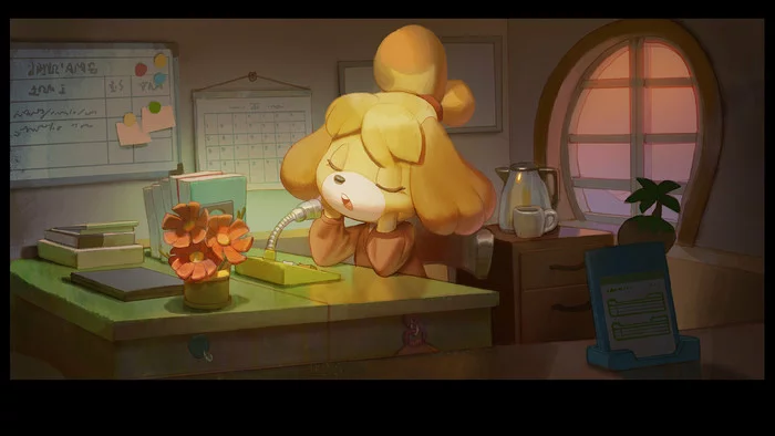 Изабель - Арт, Animal Crossing, Isabelle