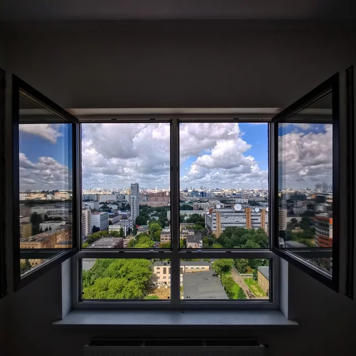 Window - My, Window, Moscow, Summer, Sky