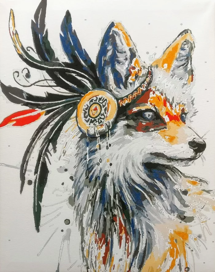 Friday Chanterelle - My, Friday tag is mine, Paintings by numbers, Hobby, Longpost