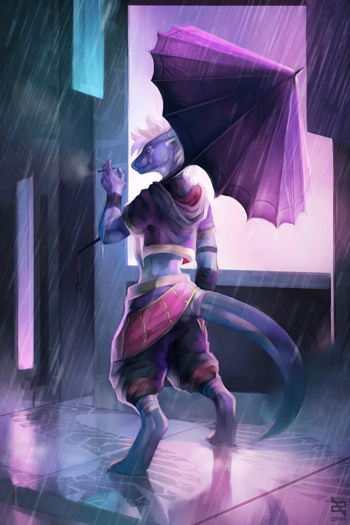 Rain - Zephra, Furry, Art, Rain, Speed ??painting, The Dragon, Video