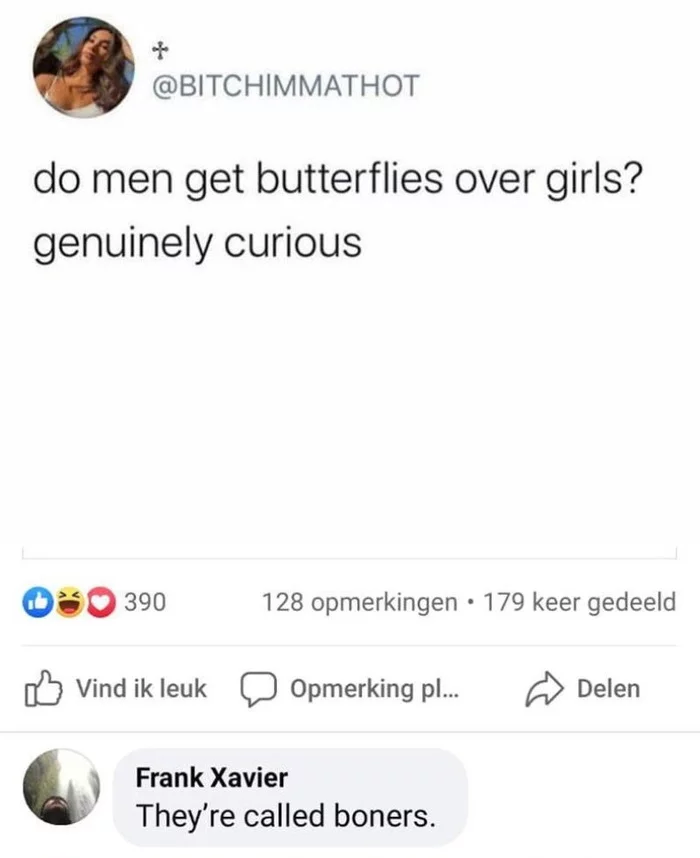 Mythbuster - Girls, Guys, Butterflies in the stomach, Question, Erection