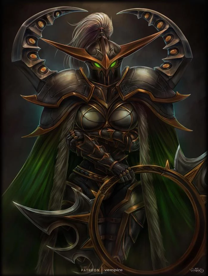 I am the hand of justice! - Warcraft, World of warcraft, Elves, Night elfs, Mayev, Art, Creation, Vempirick