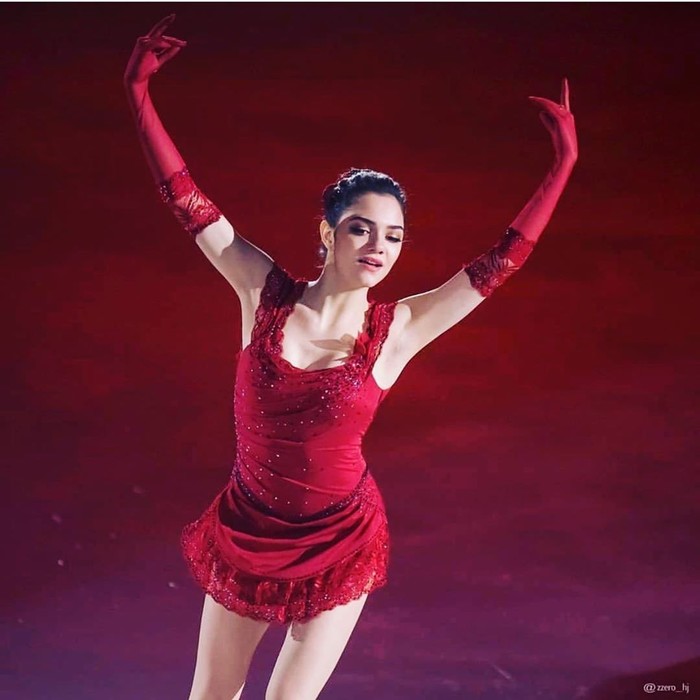 Красная Королева Фигурное катание, Евгения Медведева, Спорт, Сборная России, Фотография, Красивая девушка, Длиннопост