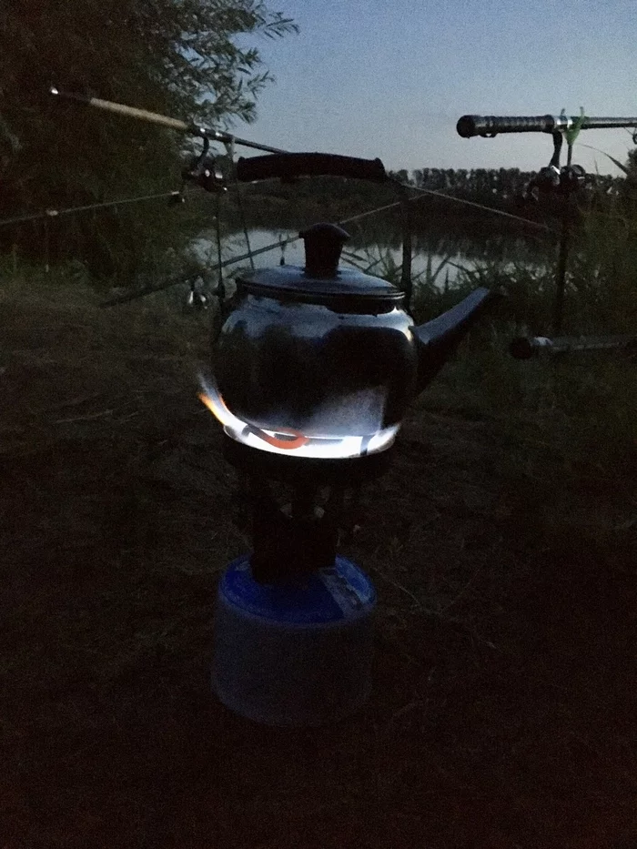 Night.. fishing - My, Fishing, Tea, Night