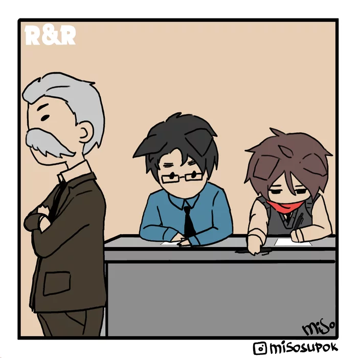 After Class punishment - Моё, Комиксы, Кот, Хуманизация, Аниме, Original Character, Длиннопост