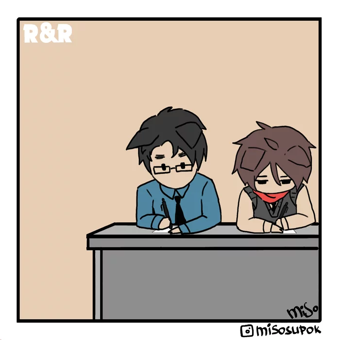 After Class punishment - Моё, Комиксы, Кот, Хуманизация, Аниме, Original Character, Длиннопост