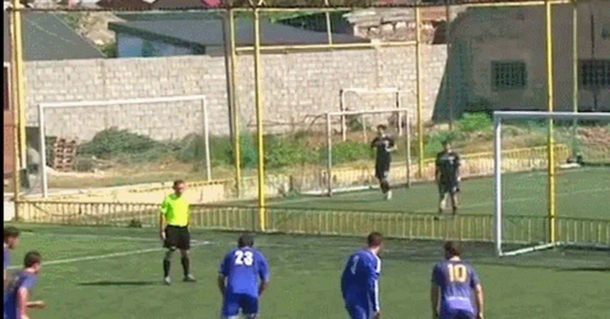 At the right time in the right place! - Sport, Football, Amateur football, Dagestan, Referee, LFL, Penalty, Fail, GIF