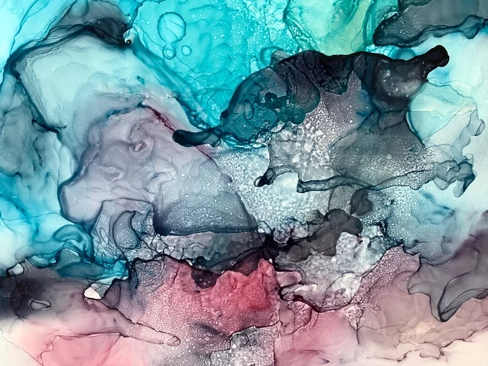 Pour, sushi, pour! First experience with alcohol ink - My, Painting, Creative, Creation, Longpost