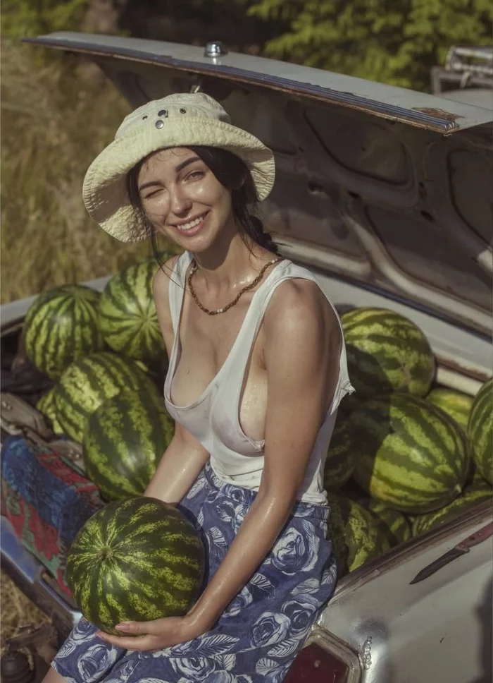 Sweet watermelons - NSFW, The photo, Erotic, Breast, Watermelon, David Dubnitsky, Photographer David Dubnitsky